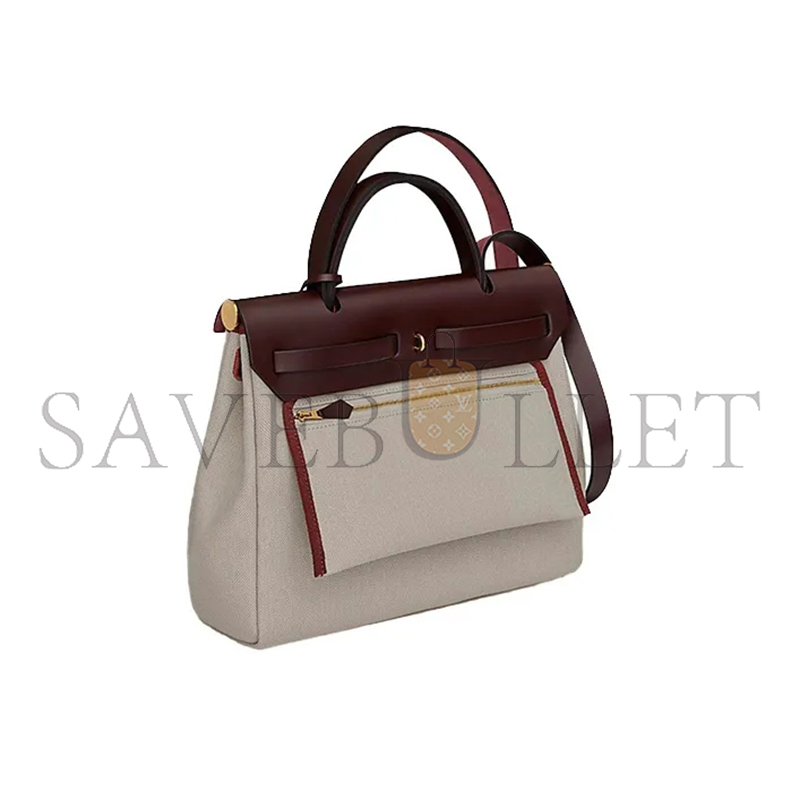 HERMES HERBAG ZIP 31 BAG GOLD HARDWARE H078971CCAW (31*25.5*10cm)
